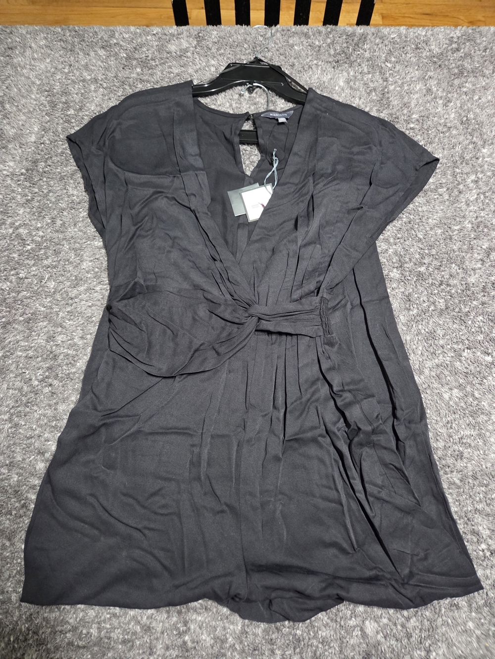 Madison Black V-Neck Jumpsuit